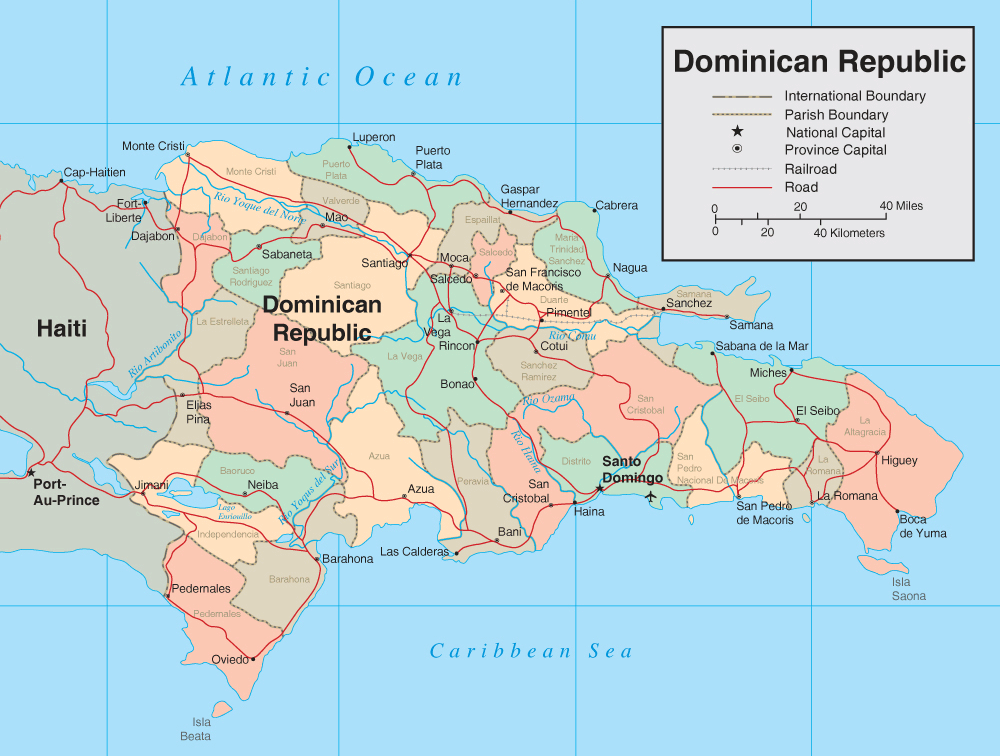 detailed map of caribbean islands. This detailed map of Dominican