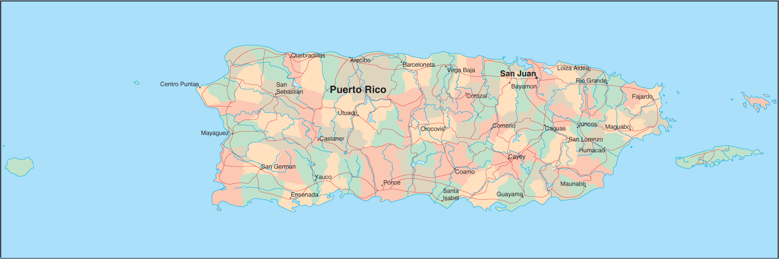 map of puerto rico towns