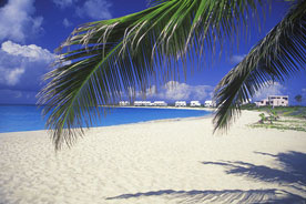 Sandy beach on the Caribbean island of Anguilla