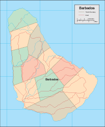 barbados map