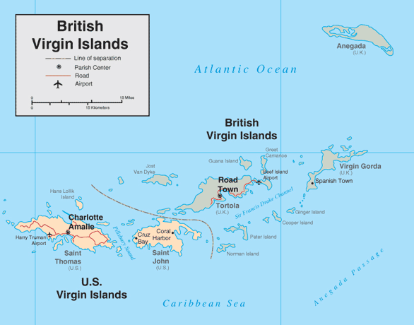 British Virgin Islands map - BVI map