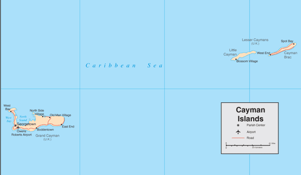 Cayman Islands map