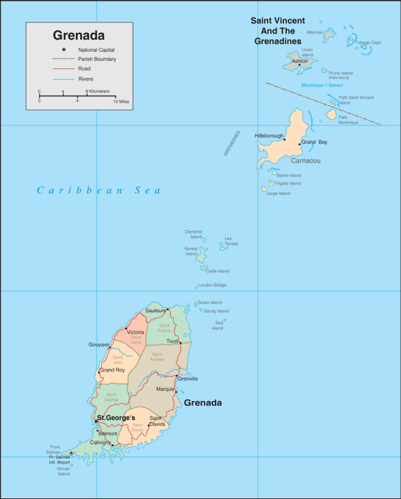 Grenada map