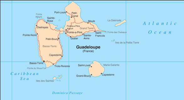 Guadeloupe map