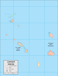 saba, leeward islands map