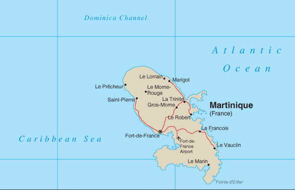 Martinique map