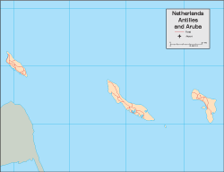 curacao, netherlands antilles map