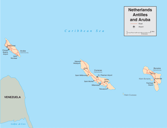 Netherlands Antilles map