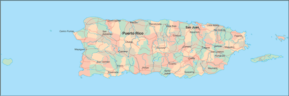 Puerto Rico map