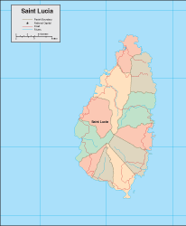 st lucia map