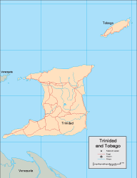 trinidad map - tobago map